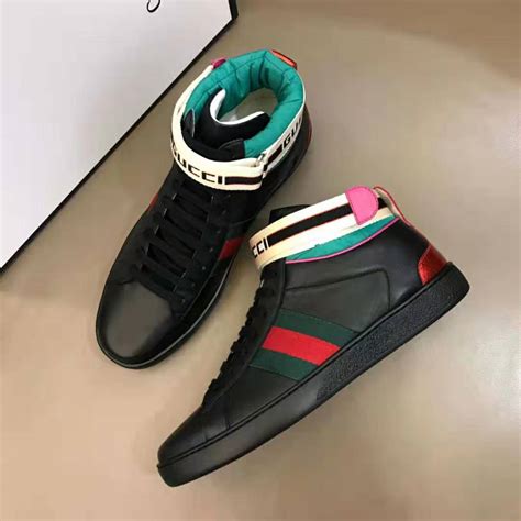 men's ace gucci stripe high-top sneaker|Gucci ace shoes customer service.